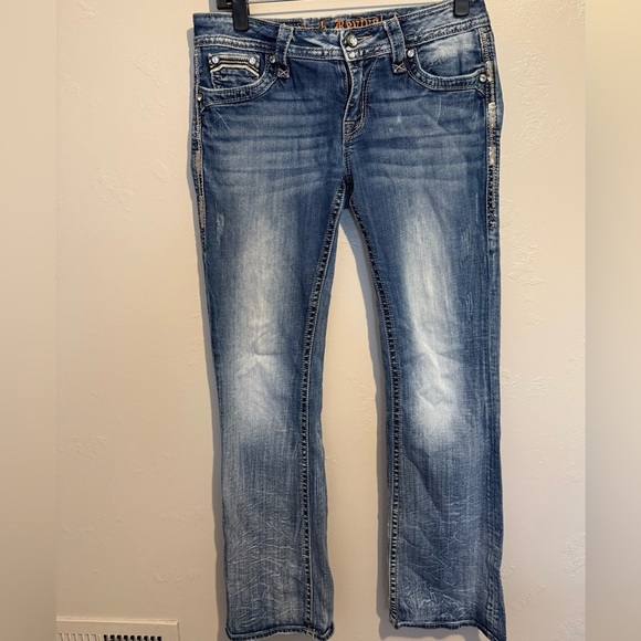 Rock Revival Posey Easy Boot Stretch Jean Y2K Sequins Embroidered Size 28 - Picture 4 of 16